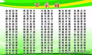 中国姓氏大全目录（小众但惊艳的姓氏 ）