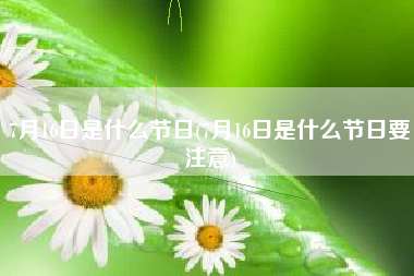 7月16日是什么节日(7月16日是什么节日要注意)