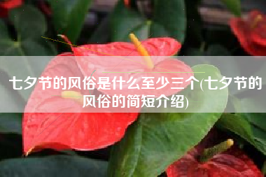 七夕节的风俗是什么至少三个(七夕节的风俗的简短介绍)