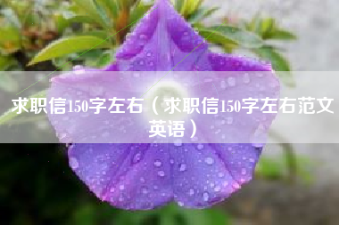 求职信150字左右（求职信150字左右范文英语）
